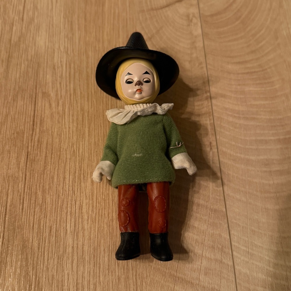 Vintage Miniature Scarecrow Doll Wizard of Oz Halloween Fall Decor 5 Inch